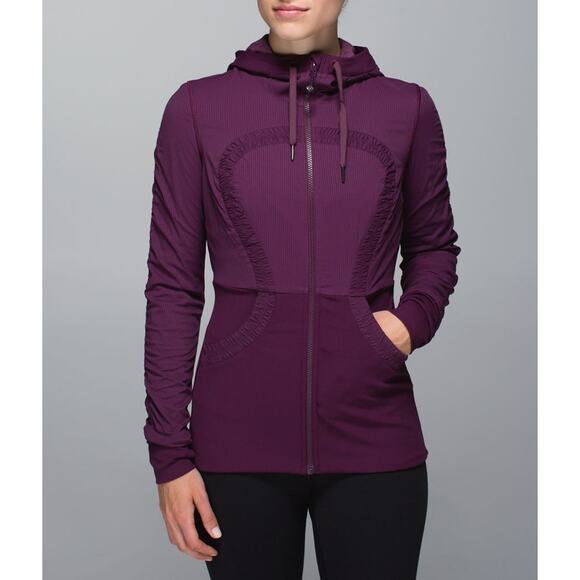 Lululemon Dance Studio Full Zip Hoodie Jacket III Plum Purple 8 - Picture 1 of 9